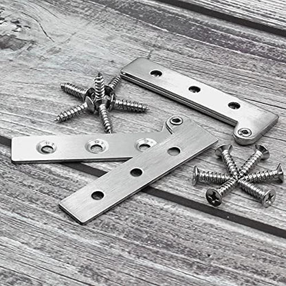 4Pcs 2.5 Inch 360 Degree Rotatable Door Pivot Hinges, Stainless Steel Hinge Door Pivot Hinge with Screws, for Windows Door Cabinet Cupboard - size: 2.5Inch