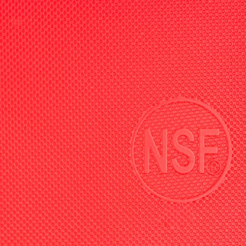 Thirteen Chefs Extra Large 24 x 18 Red Cutting Board - HDPE Plastic, 1/2" Thick Poly for Commercial Restaurant Kitchens, NSF Stamped - color: Red, size: 24"L x 18"W