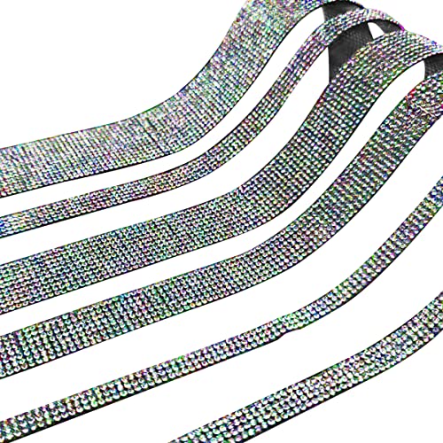 4 Pack 35.4 Inch Rhinestone Door Edge Guard Strips, Multicolor - color: MultiColour
