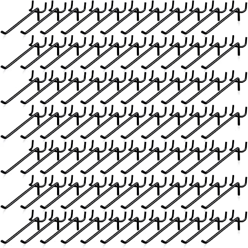 Shimeyao 100 Pcs Peg Board Hooks Stainless Steel Pegs,6 Inch,Black - color: Black, size: 6 Inch