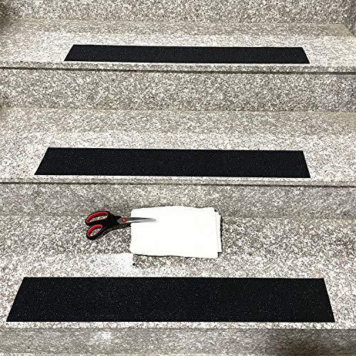 COSIMIXO 8" x 35Ft Heavy Duty Anti Slip Tape,Best 80grit Friction,Grip,Abrasive for Stairs Outdoor/Indoor,Skateboard Grip Tape Safety Non Skid Tread Staircases Anti-Slip Traction Tape Black - size: 8" x 35Ft