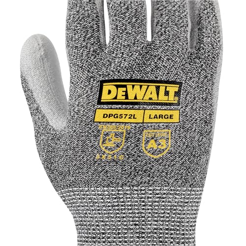DEWALT Unisex Dpg572 Pu A3 Cut Resistant Glove - size: Large