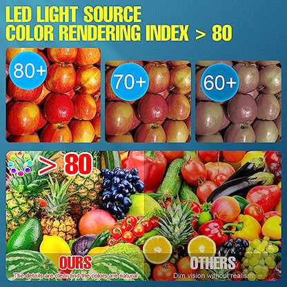 80W LED Corn Lights Bulb 13460Lumens Super Bright 800W Equivalent E27/E26 Base Lamp Bulb 6000K Daylight 100-277V Large Area Light for Basement Parking Lot Backyard Factory Workshop Commercial Lighting