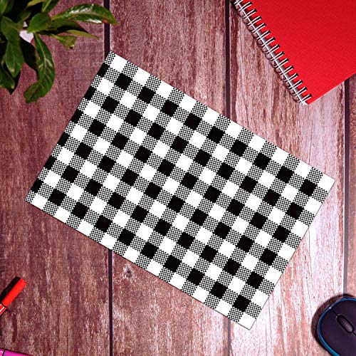 100 Count - 12 x 15.5 inch, Poly Mailer Black Gingham Plaid Package Envelope, Mailing Shipping Bags with Self Seal Strip - color: Black Gingham Plaid, size: 12" x 15.5"