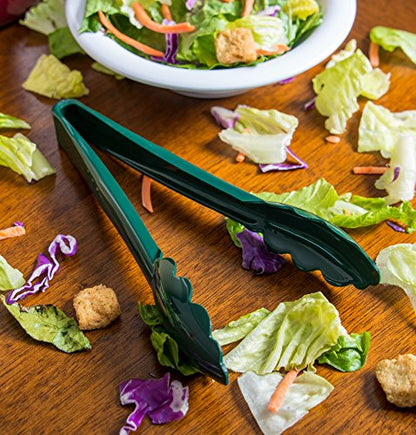 CFS Carly Salad Tong, 9" Utility Tong, 1 Pack - color: Forest Green, size: 9" Utility Tong, style: 1 Pack