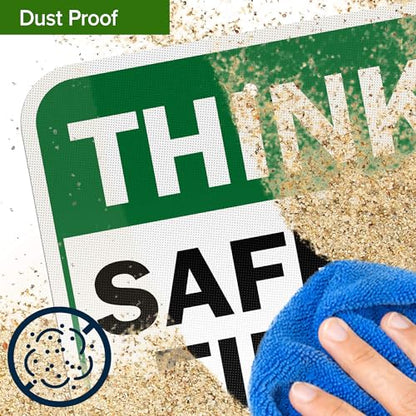 Think Safety First Wear Personal Protective Equipment Sign, 12"x18" - size: 12x18 Reflective