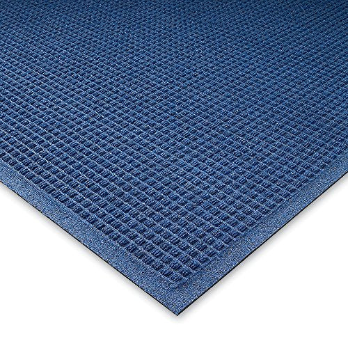 WaterHog Fashion Mat | Commercial-Grade Entrance Mat with Fabric Border – Indoor/Outdoor, Quick Drying, Stain Resistant Door Mat (Medium Blue, 3' x 4') - color: Medium Blue, size: 3' x 4'