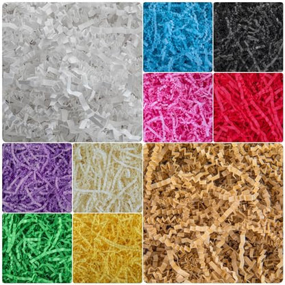 Caleihd Crinkle Cut Paper Shred Filler Gift Cushion Streamer Oyster White - color: Oyster White