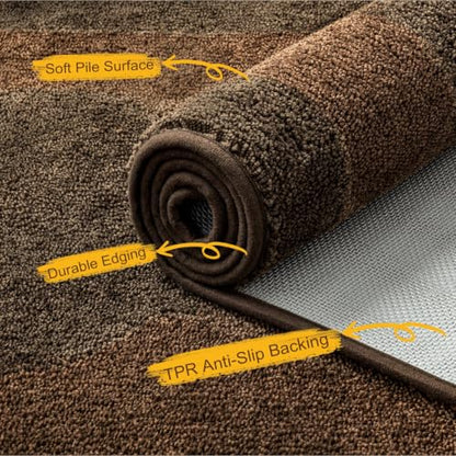 BSICPRO Dog Door Mat 24"x59", Teddy Brown Dirt Trapping Mud Mat - color: Teddy Brown, size: 24"x59"