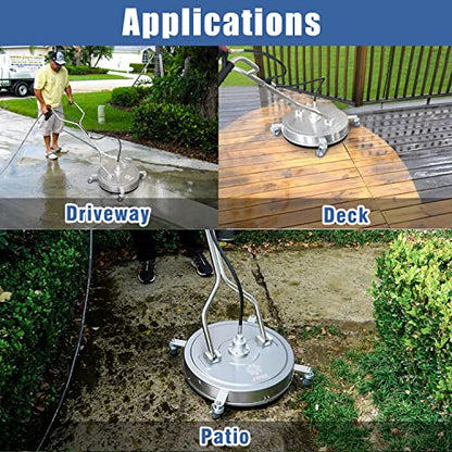 JANZ 20'' Pressure Washer Surface Cleaner with Dual Handle - size: 20 Inch