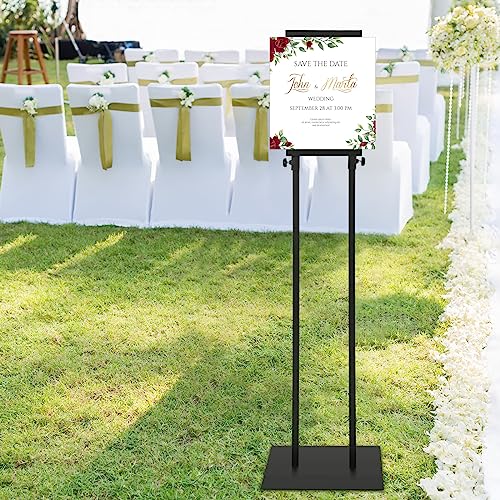 Honoson 5 Pcs Poster Stands for Display Heavy Duty Sign Holder, Black - color: Black