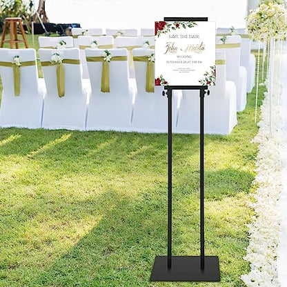 Honoson 5 Pcs Poster Stands for Display Heavy Duty Sign Holder, Black - color: Black