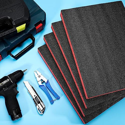 Outus 4 Pcs Polyethylene Foam, 16 x 12 x 1.5 Inch, Red, Black - color: Red, Black, size: 16 x 12 x 1.5 Inch