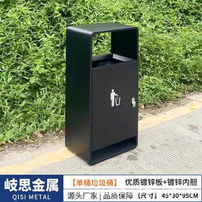 Commercial Trash Can with Lid, Large Capacity for Office/Hotel/Patio
