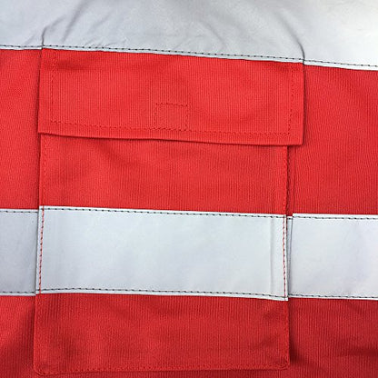 zojo High Visibility Reflective Safety Vest with Multi Pockets 10 Pack Bulk - color: Red, size: XX-Large