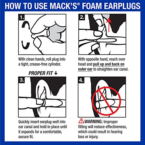Mack's Covert Ops Soft Foam Shooting Ear Plugs, 7 Pair Plus Travel Case - 32 dB High NRR, 37dB SNR - Comfortable Earplugs for Hunting, Tactical, Target, Skeet and Trap Shooting - size: 7 pair (Pack of 1)