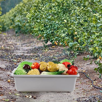25 L Plastic Commercial Bus Tubs, Restaurant Bus Boxes, 4 Packs - size: 25 L without Lid