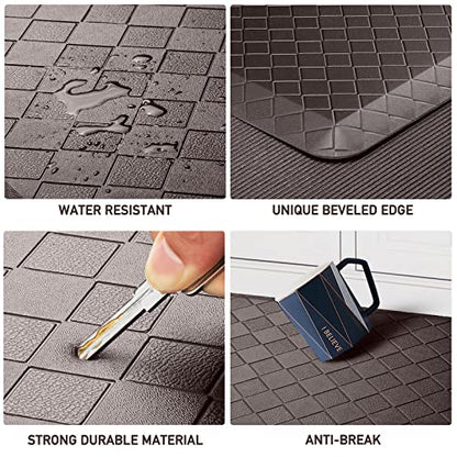 HappyTrends Kitchen Floor Mat - 4/5 Inch Thick Anti-Fatigue Kitchen Rug - color: Chocolate, size: 72"L x 22"W x 0.8"Th