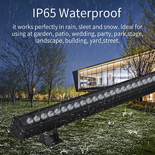 JSN&PC LED Wall Washer Light 36W IP65 Waterproof Black Housing Outdoor Light for Advertising Boards, Billboard,Building Commercial Lighting (White 5000-5500K) - color: White(5000K)