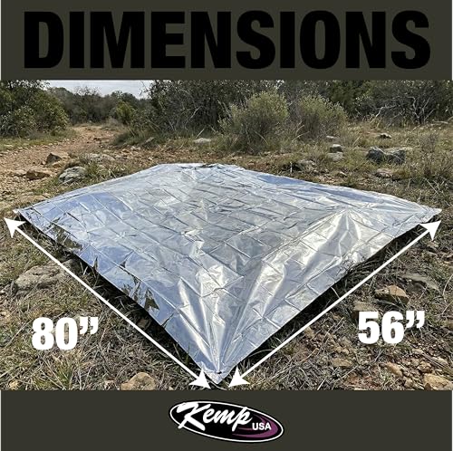 Kemp USA Emergency Mylar Blanket 25 Pack Thermal Reflective Space Blanket