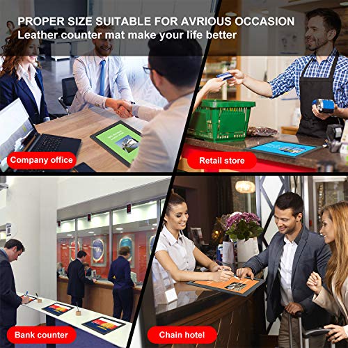 Retail Advertisement Counter Mat for 8.5 x11 Inch, Superior Quality Signature Pad, Durable Non-Skid Countertop Sign Holder, Customizable Writing Pad for Credit Card Transactions for Bank(3 Packs)