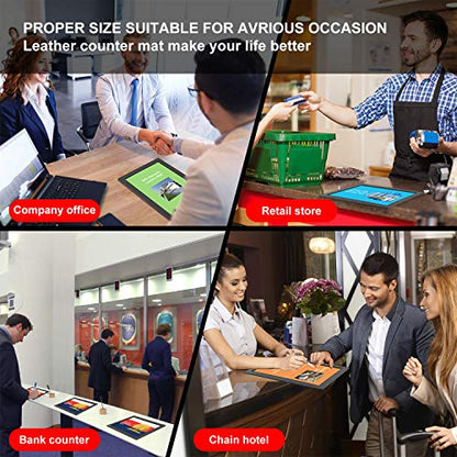 Retail Advertisement Counter Mat for 8.5 x11 Inch, Superior Quality Signature Pad, Durable Non-Skid Countertop Sign Holder, Customizable Writing Pad for Credit Card Transactions for Bank(3 Packs)