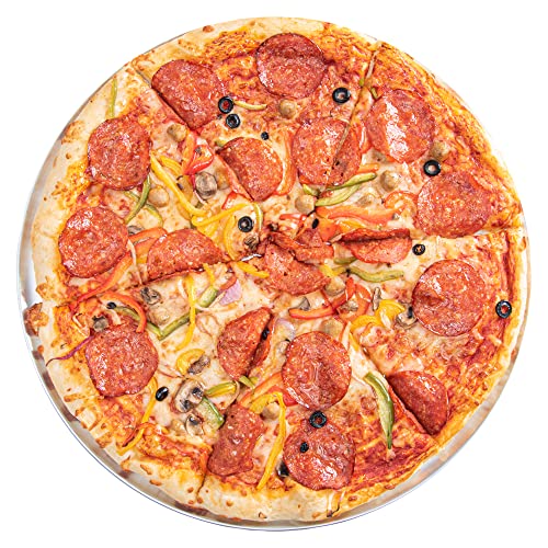 Restaurantware Met Lux 18 Inch Commercial Pizza Pan 1 Coupe Style Pizza Cooking Tray - Heavy-Duty 18-Gauge Aluminum Round Baking Tray Oven-Baking For Pizzas & More - size: 18"