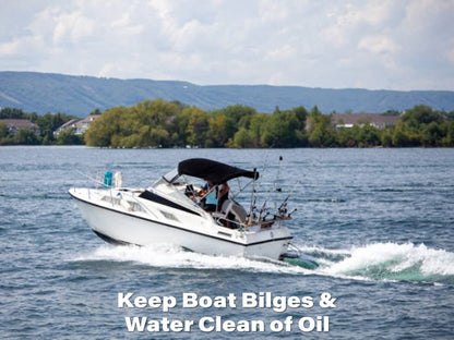 Oil Eater Oil Only Absorbent Pads - for Bilges, Boats, Vehicles and Tools, White, 15" x 18" (AOA-BPH006-WHITE), 6 Count (Pack of 6) - size: 15" x 18" (Pack of 6), style: 6-Pack-White