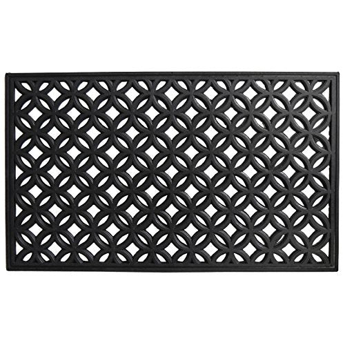Calloway Mills AZ103582436 Circle Time Rubber Doormat, 24" x 36", Black - color: Circles, size: 2' x 3' (Rectangular)