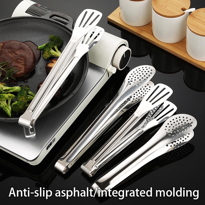 1Pcs Stainless Steel Kitchen Food Tong for Restaurant Kitchen (A-9inch) - size: A-9inch