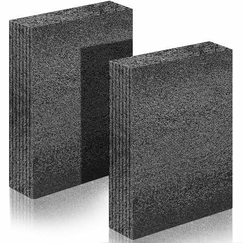 Hoolerry 2 Pcs Polyethylene Foam Block, 12" X 6" X 2", Black - size: 12" X 6" X 2"