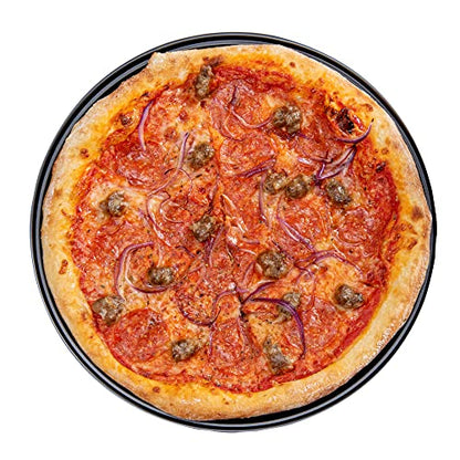 Restaurantware Met Lux 13 Inch Pizza Pan With Holes 1 Heavy-Duty Pizza Pan With Holes - Perforated Non-Stick Carbon Steel Pizza Crust Pan Keeps Pizza Fresh For Any Food Service Establishments - size: 13" (Pack of 2)