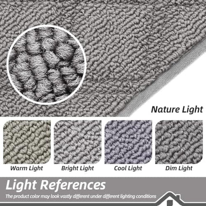 BEQHAUSE Dirt Trapper Door Mat 24" x 36" Non-Slip Washable, Grey - color: Grey, size: 32" X 48" (Rectangular)