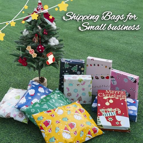 Christmas Poly Mailer 6x9 Inch 100 Pcs, Christmas Elements - color: Christmas Elements, size: 6x9 Inch 100Pcs