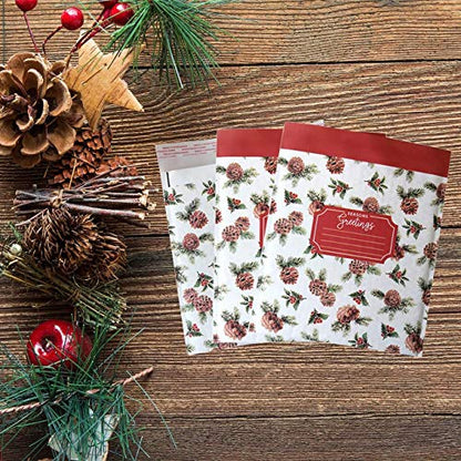 Orgrimmar 10PCS 10.8"x11.4" Christmas Bubble Mailer Envelope Waterproof