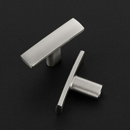 3 Pack Brushed Nickel Cabinet Knobs, 2in Length Curved Bar Drawer Pulls - color: Brushed Nickel, size: 3 Pack, style: Curved