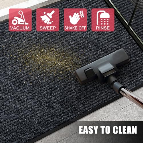 Kuyal Front Door Mat, 4'x8' Indoor Outdoor Entrance Mat - size: 48" x 96"