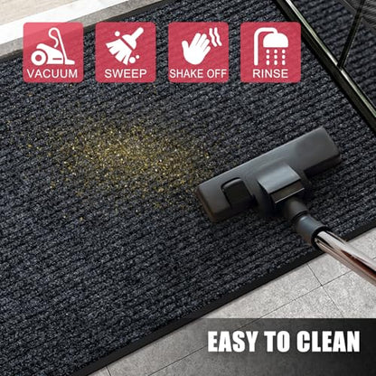 Kuyal Front Door Mat, 3'x5' Indoor Outdoor Entrance Mat - size: 36 "x 60"