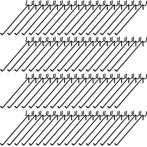 Shimeyao 100 Pcs Peg Board Hooks Stainless Steel Pegs,10 Inch,Black - color: Black, size: 10 Inch
