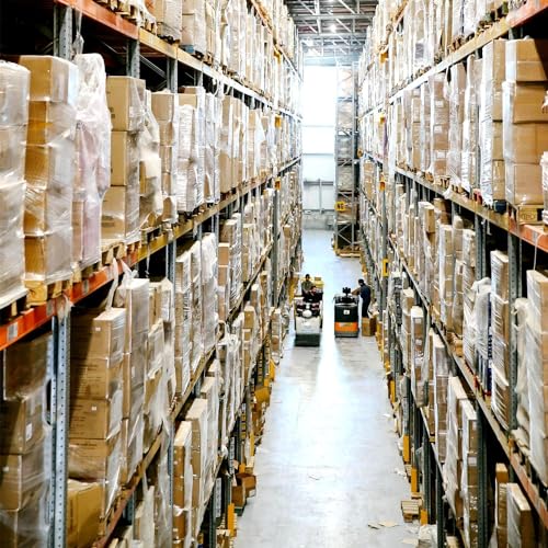 2 Pack Clear Stretch Film Industrial Strength 12'' x 1000 feet 80 Gauge with Plastic Handle, Clear Wrapping Shrink, Durable Self-Adhering Plastic Wrap for Moving, Shipping CHUANGSEED - color: Clear, size: 2 Pack