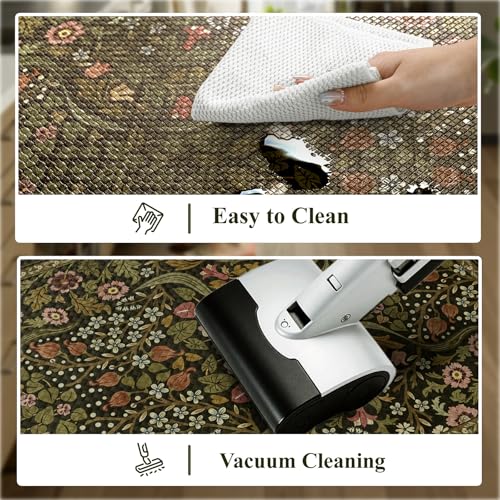 Collive Anti Fatigue Kitchen Mats, Non Slip Cushioned Kitchen Floor Mat - color: Olive Green, size: 17.3"x47"+17.3"x29"
