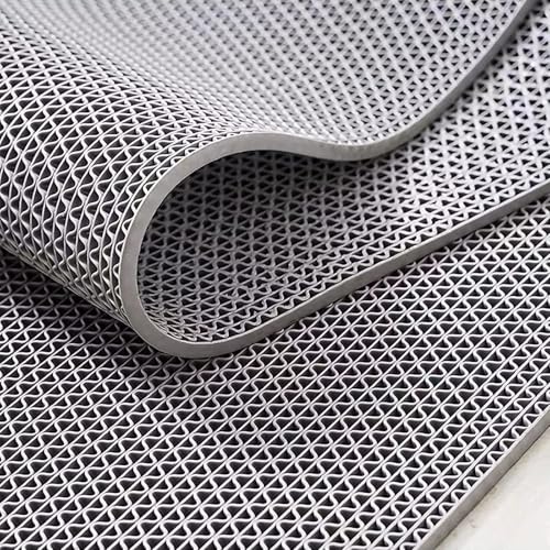 WochiTV Non Slip Drainage Mats PVC Pool Floor Mat 0.23'' Thick Outdoor Indoor Parking Space Mat for Bathroom Garage Basement Backyard Commercial Kitchen 3x10Ft - color: Grey, size: 3 x 10 ft