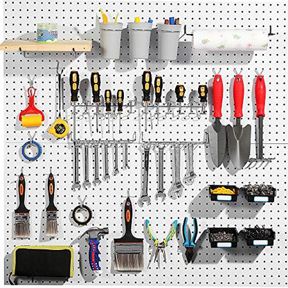 FRIMOONY Pegboard Hooks, with Bins, Peg Locks, for Organizing Various Tools, 188 PCS, 80 of Which are Locks - style: 188PCS