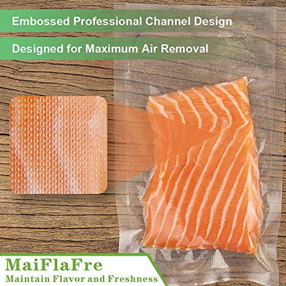 6RL Vacuum Sealer Bags Rolls 8"x20'(3)+11"x20'(3)for Food Storage - size: 6 Pack= 8"x20'(3Rolls)+11"x20'(3Rolls)