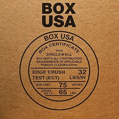 BOX USA 18 x 10 x 6 Corrugated Cardboard Boxes, Medium 18"L x 10"W x 6"H, Pack of 25 | Shipping, Packaging, Moving, Storage Box for Home or Business, Strong Wholesale Bulk Boxes