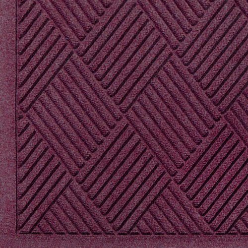 M+A Matting WaterHog Diamond | Commercial-Grade Entrance Mat with Fabric Border – Indoor/Outdoor, Quick Drying, Stain Resistant Door Mat (Bordeaux, 3' x 5') - color: Bordeaux, size: 3 X 5