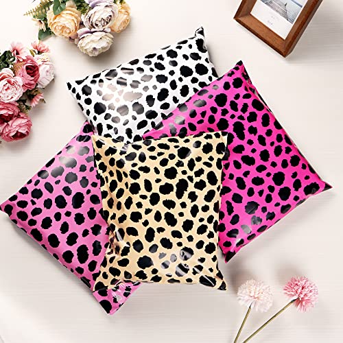 10x13 Inch Poly Mailers, 4 Colors Leopard Mix, 100 Pack Self Sealing - color: 4 Color Mix