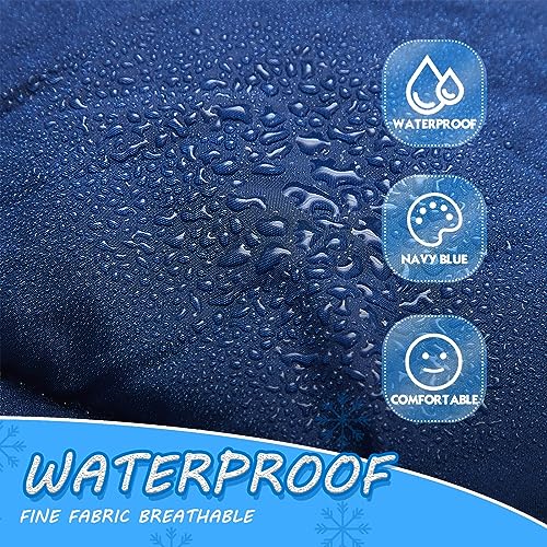 Preboun Thermal Poncho Wearable Hooded Blanket Winter Poncho Wearable Sleeping Bag Water Resistant Windproof for Men Women - color: Green, Navy Blue