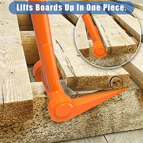 Insaga Fully Welded Pallet Buster 48'' All-Steel Handle Pallet Breaker Heavy Duty Industrial Deck Board Removal Tool, Non-Slip Grip Pallet Pry Bar for Efficient and Effortless Board Removal - color: 48''-solid Head
