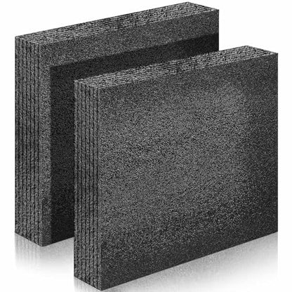 Hoolerry 2 Pcs Polyethylene Foam Block, 12" X 12" X 2", Black - size: 12" X 12" X 2"